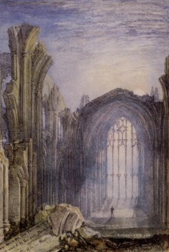 Melrose Abbey romantische Turner Ölgemälde